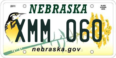 NE license plate XMM060