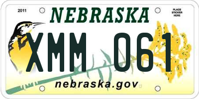 NE license plate XMM061