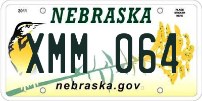 NE license plate XMM064