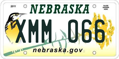 NE license plate XMM066