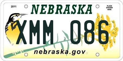 NE license plate XMM086
