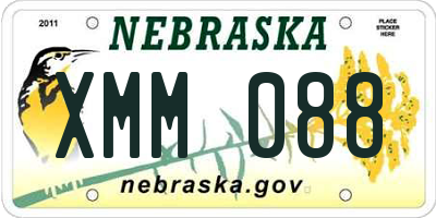 NE license plate XMM088