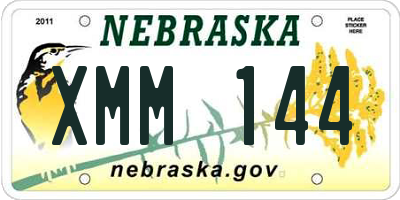 NE license plate XMM144