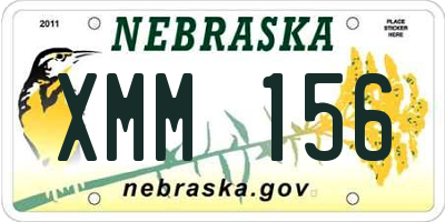 NE license plate XMM156