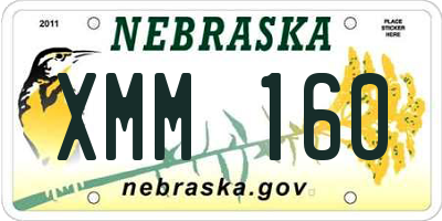 NE license plate XMM160