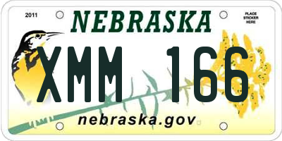 NE license plate XMM166