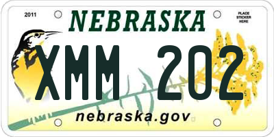 NE license plate XMM202