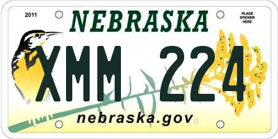 NE license plate XMM224