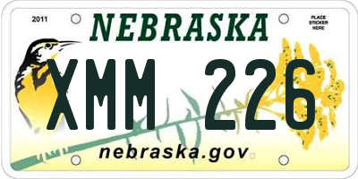 NE license plate XMM226