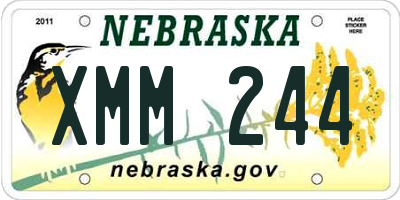NE license plate XMM244