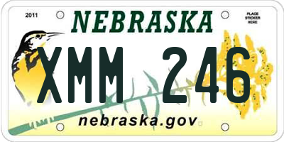 NE license plate XMM246