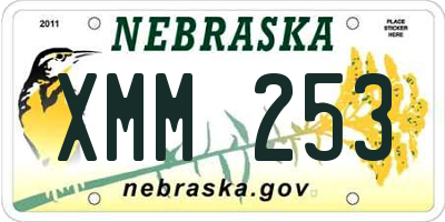 NE license plate XMM253