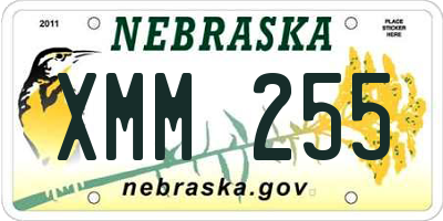 NE license plate XMM255