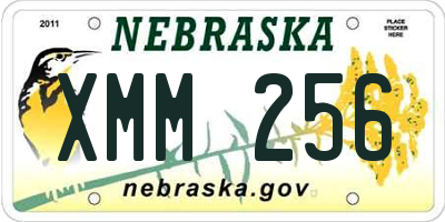 NE license plate XMM256