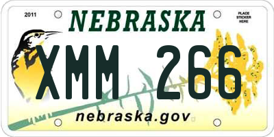 NE license plate XMM266