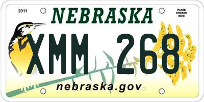 NE license plate XMM268