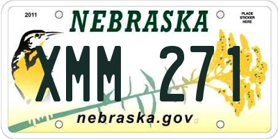 NE license plate XMM271