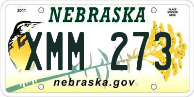 NE license plate XMM273