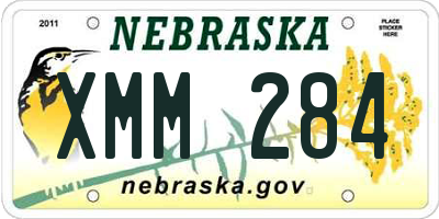 NE license plate XMM284