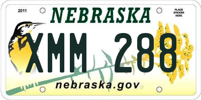 NE license plate XMM288