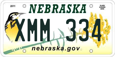 NE license plate XMM334