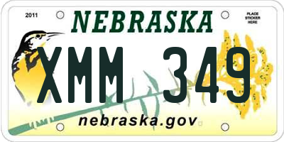 NE license plate XMM349