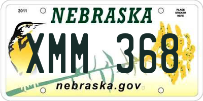 NE license plate XMM368