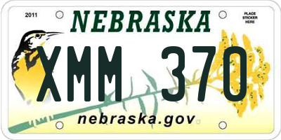 NE license plate XMM370