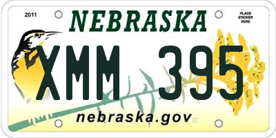 NE license plate XMM395