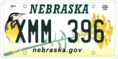NE license plate XMM396
