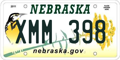 NE license plate XMM398