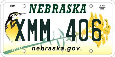 NE license plate XMM406