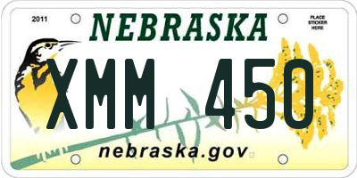 NE license plate XMM450