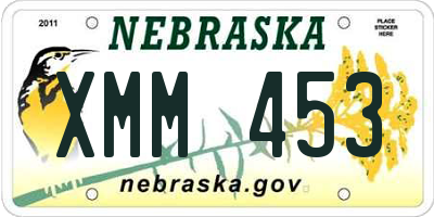 NE license plate XMM453