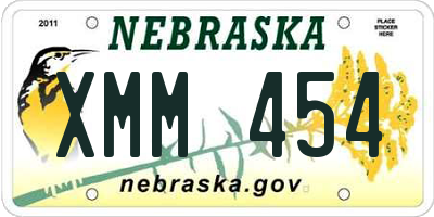 NE license plate XMM454