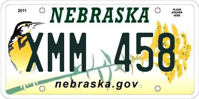 NE license plate XMM458