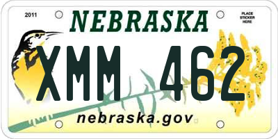 NE license plate XMM462