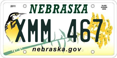 NE license plate XMM467