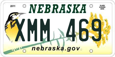 NE license plate XMM469