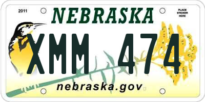 NE license plate XMM474