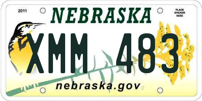 NE license plate XMM483