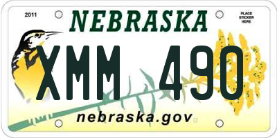 NE license plate XMM490