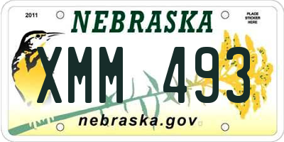 NE license plate XMM493