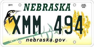 NE license plate XMM494