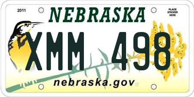 NE license plate XMM498