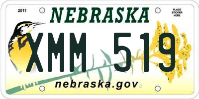 NE license plate XMM519