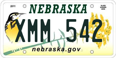 NE license plate XMM542
