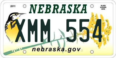 NE license plate XMM554