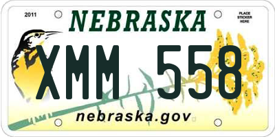 NE license plate XMM558