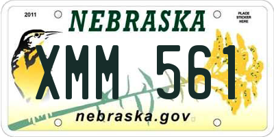 NE license plate XMM561